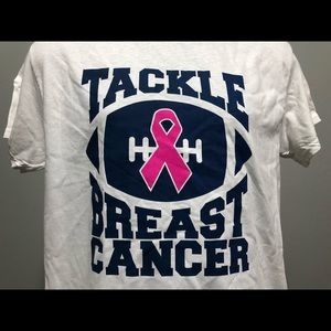Tackle Breast Cancer T-shirt Size Medium Together with faith we can win!